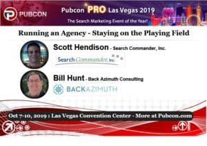Scott Hendisons session at Pubcon Pro, in Las Vegas, October 10, 2019