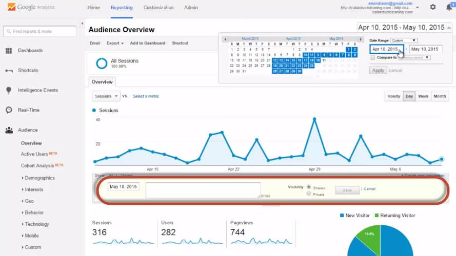 How to Annotate in Google Analytics