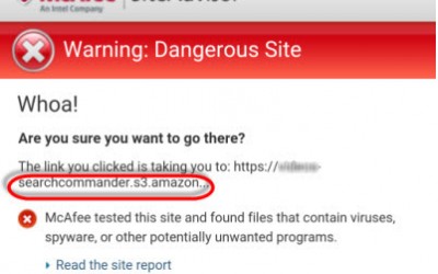 Incorrect “Dangerous Site” Warning by Verizon & McAfee