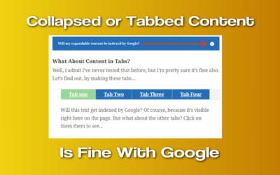 Collapsed or Tabbed Content is Fine With Google