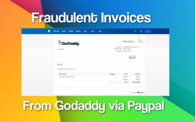 Fraudulent Invoices Via Paypal from Godaddy