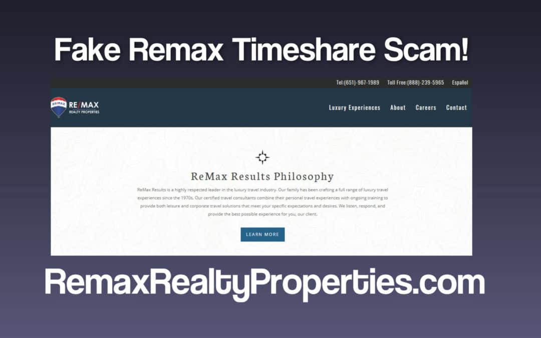 Remax Realty Properties – Time Share Rental Scam