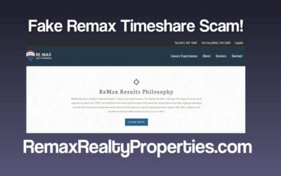 Remax Realty Properties – Time Share Rental Scam