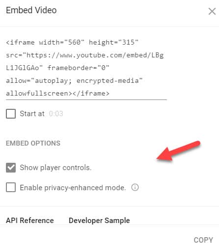 YT New Embed Code