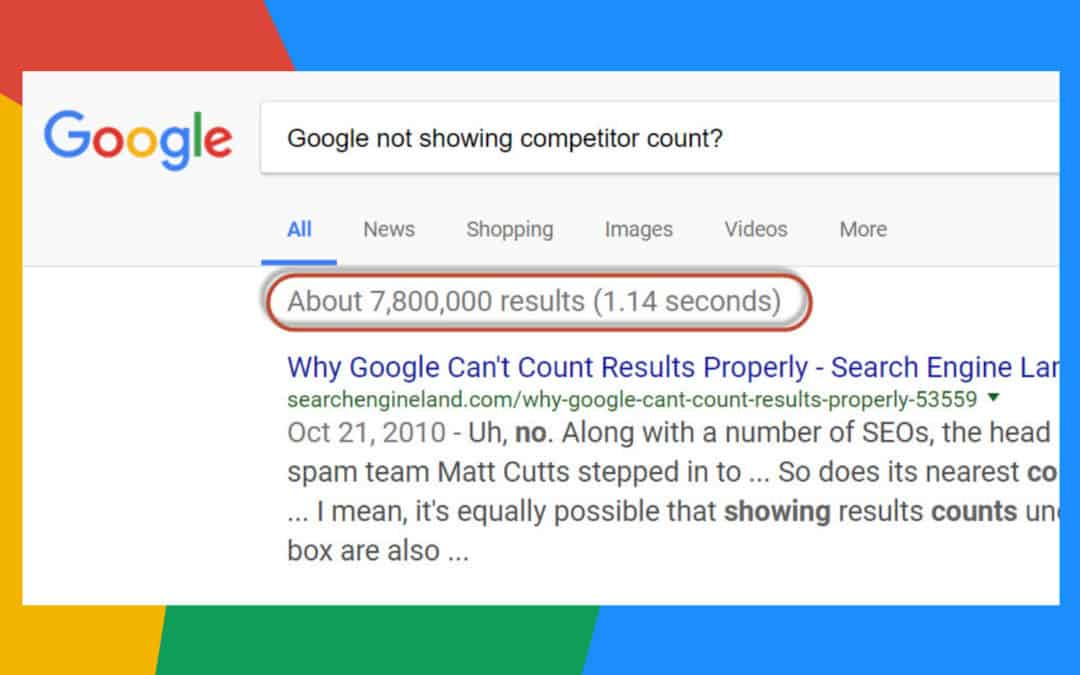 Google Number of Results is Missing in Knowledge Graph SERPs