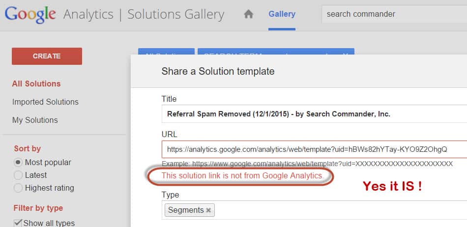 Analytics Referral Spam Filter Updated – Google Solution Gallery is Broken