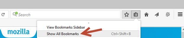 Show all bookmarks in Firefox
