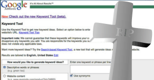 Old Google Keyword Tool RIP 