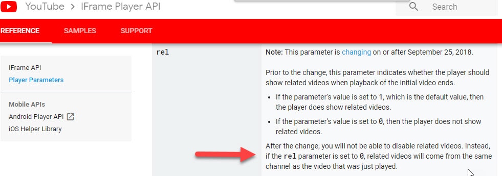 YouTube is changing the related videos parameter